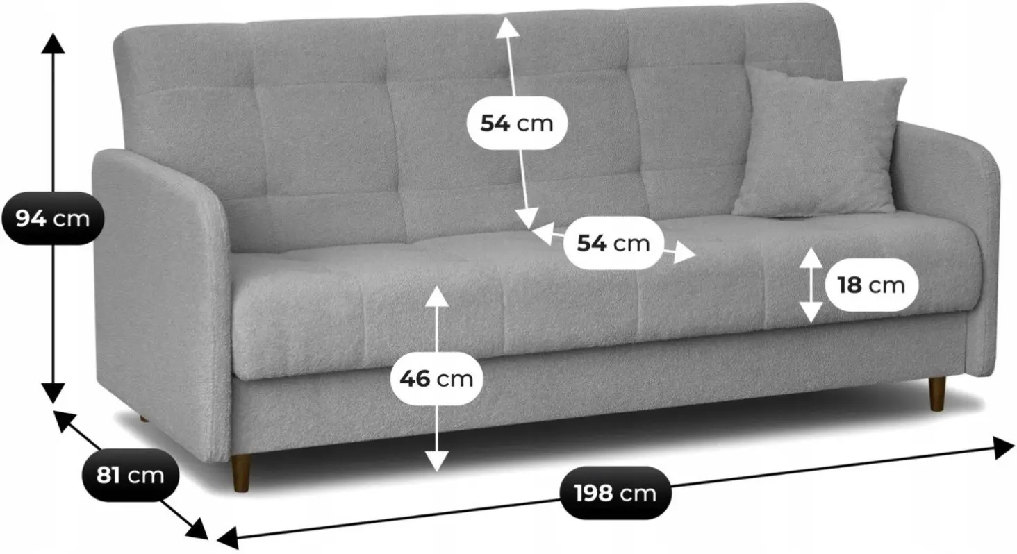 Canapea Mebel Elite Tivoli Quelle 83 (Grey) - 8