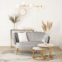 Диван Mebel Elite Zendaya (Grey/Gold) Thumb