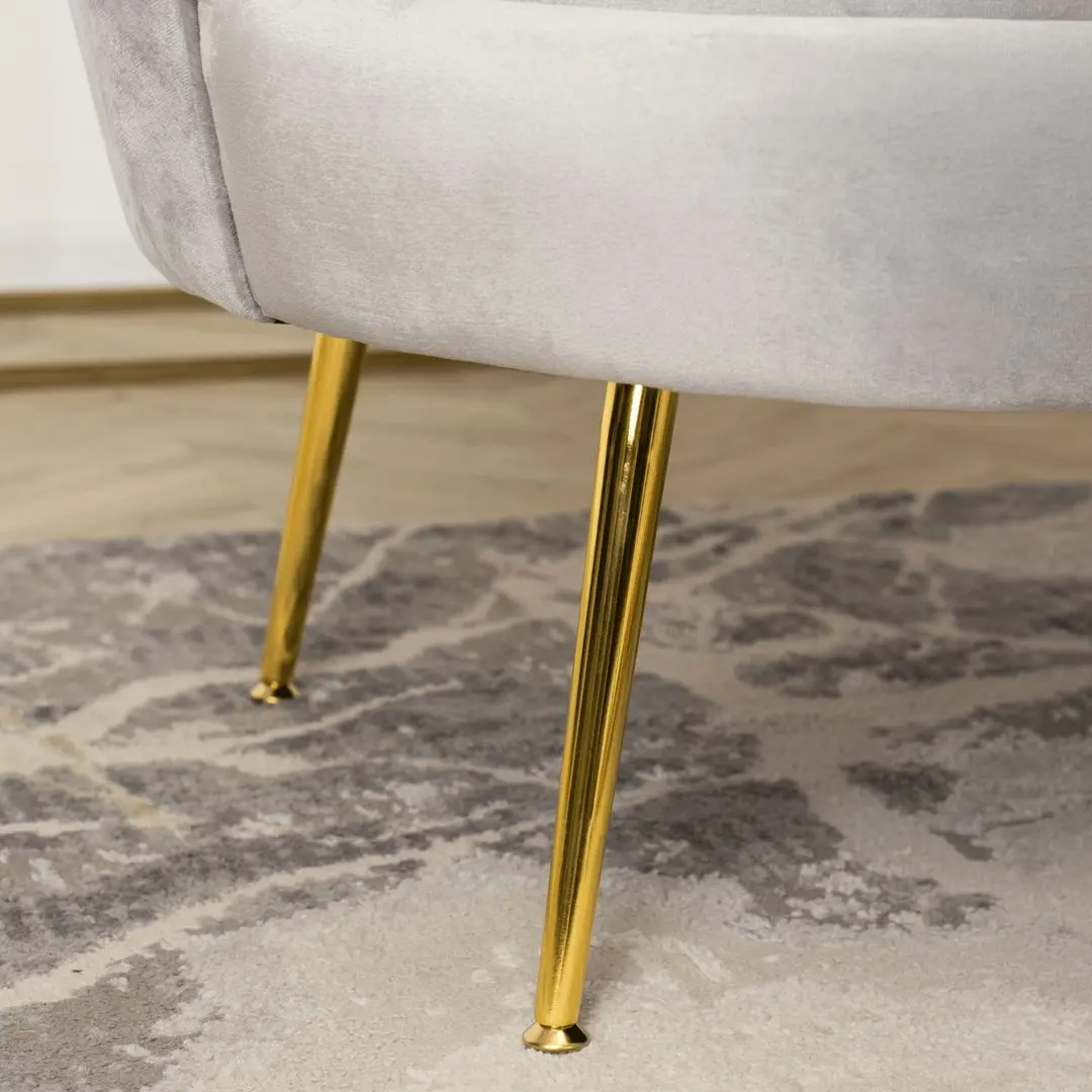 Диван Mebel Elite Zendaya (Grey/Gold)