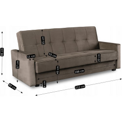 Set de canapele 2buc Mebel Elite Aluna Paros 4 (Beige) Thumb