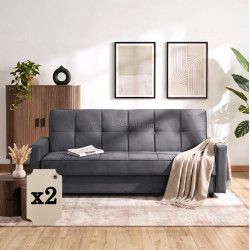 Set de canapele 2buc Mebel Elite Aluna Paros 6 (Grey)
