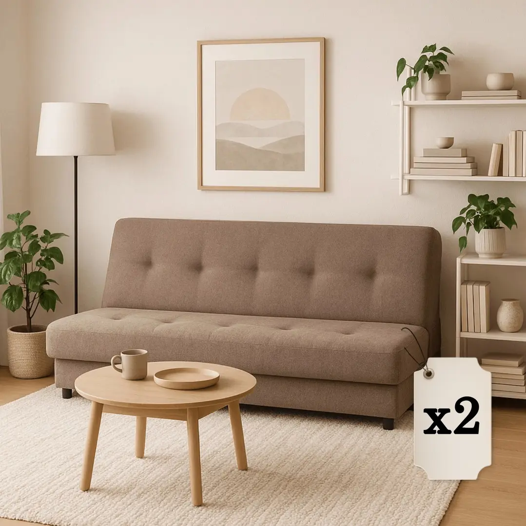 Комплект диванов 2шт Mebel Elite Aruba Polaris 4 (Brown)