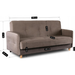 Set de canapele 2buc Mebel Elite Cuba Paros 3 (Beige) Thumb