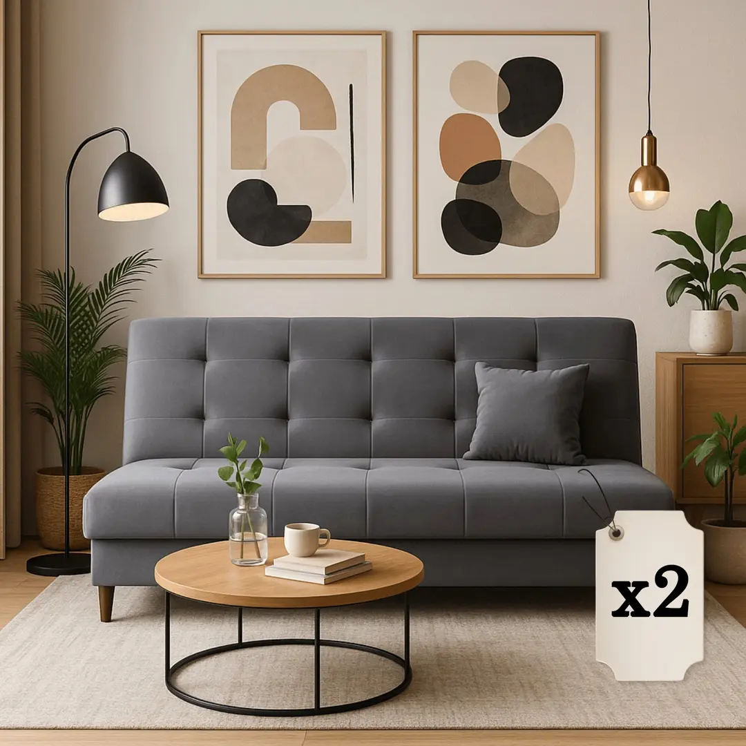 Set de canapele 2buc Mebel Elite Lima Paros 6 (Grey)