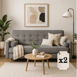 Set de canapele 2buc Mebel Elite Malta Polaris 19 (Grey)