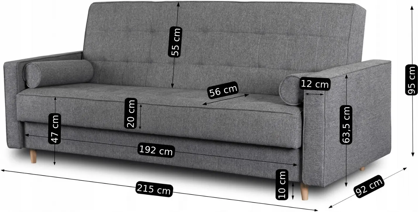 Set de canapele 2buc Mebel Elite Malta Polaris 19 (Grey) - 9