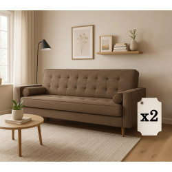 Set de canapele 2buc Mebel Elite Malta Polaris 4 (Brown)
