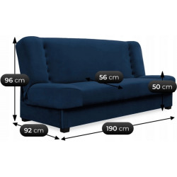 Комплект диванов 2шт Mebel Elite Piano Kronos 9 (Dark Blue) Thumb