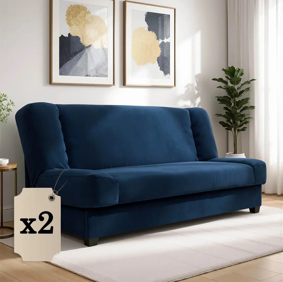 Комплект диванов 2шт Mebel Elite Piano Kronos 9 (Dark Blue)