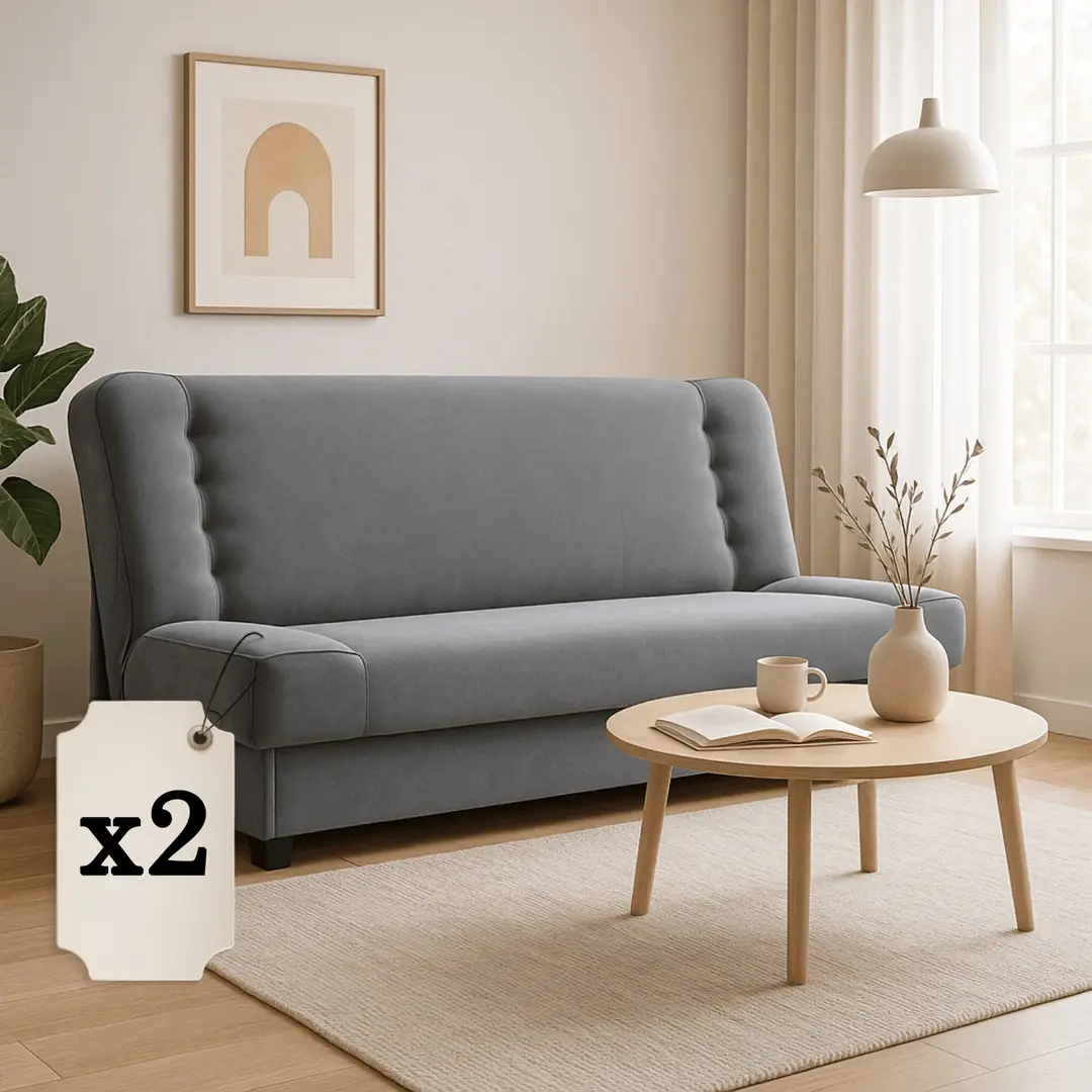 Комплект диванов 2шт Mebel Elite Piano Paros 6 (Grey)