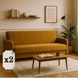 Set de canapele 2buc Mebel Elite Porto Kronos 1 (Mustard)