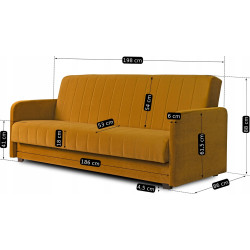 Set de canapele 2buc Mebel Elite Porto Kronos 1 (Mustard) Thumb