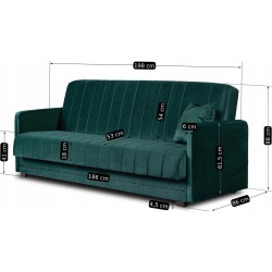 Set de canapele 2buc Mebel Elite Porto Kronos 19 (Green) Thumb