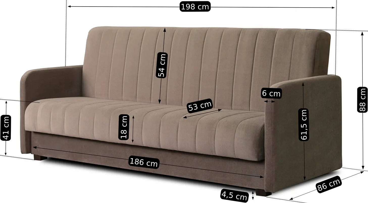 Set de canapele 2buc Mebel Elite Porto Paros 3 (Beige) - 4