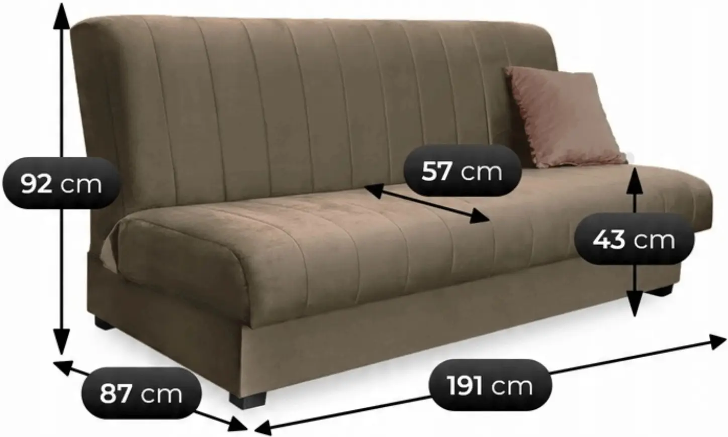 Комплект диванов 2шт Mebel Elite Sigma Paros 3 (Beige) - 5