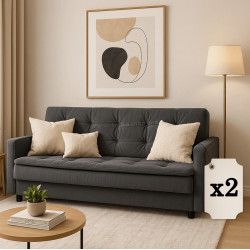Set de canapele 2buc Mebel Elite Stella Paros 6 (Grey)