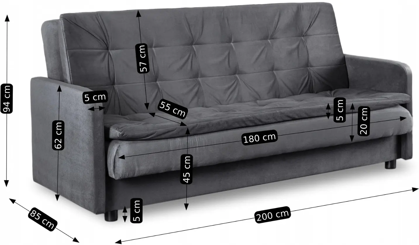 Set de canapele 2buc Mebel Elite Stella Paros 6 (Grey) - 9