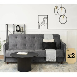 Комплект диванов 2шт Mebel Elite Tivoli Sally 9 (Grey)