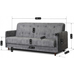 Комплект диванов 2шт Mebel Elite Tivoli Sally 9 (Grey) Thumb