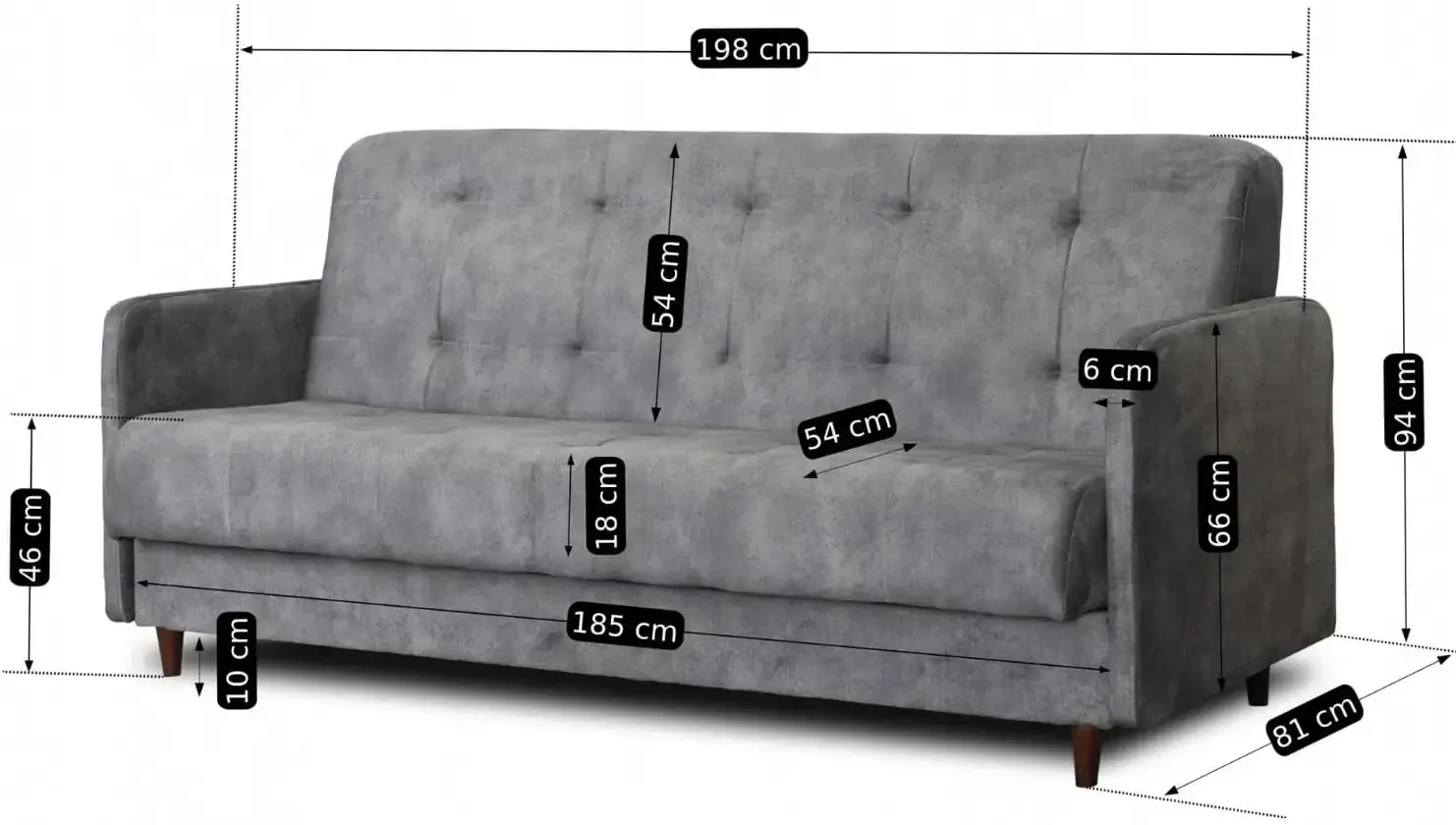 Комплект диванов 2шт Mebel Elite Tivoli Sally 9 (Grey) - 8