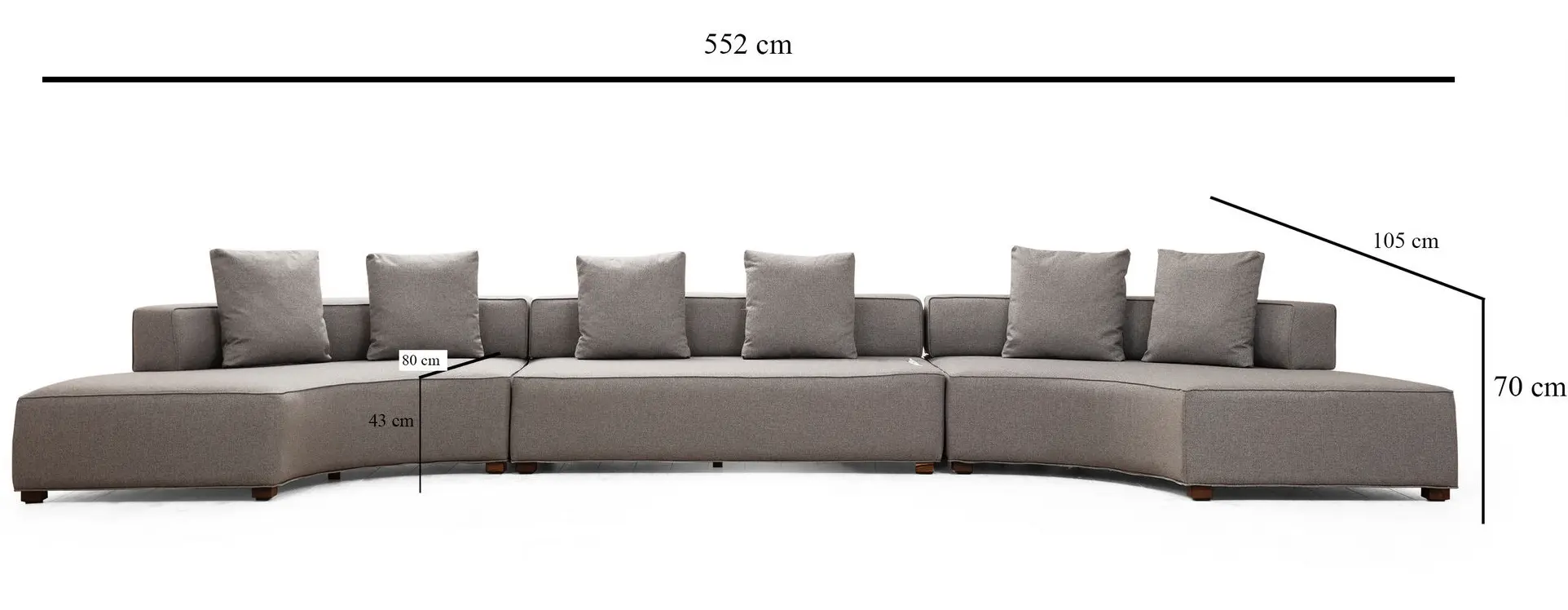 Диван Mirage Meble Gondol-3 (Grey) - 4