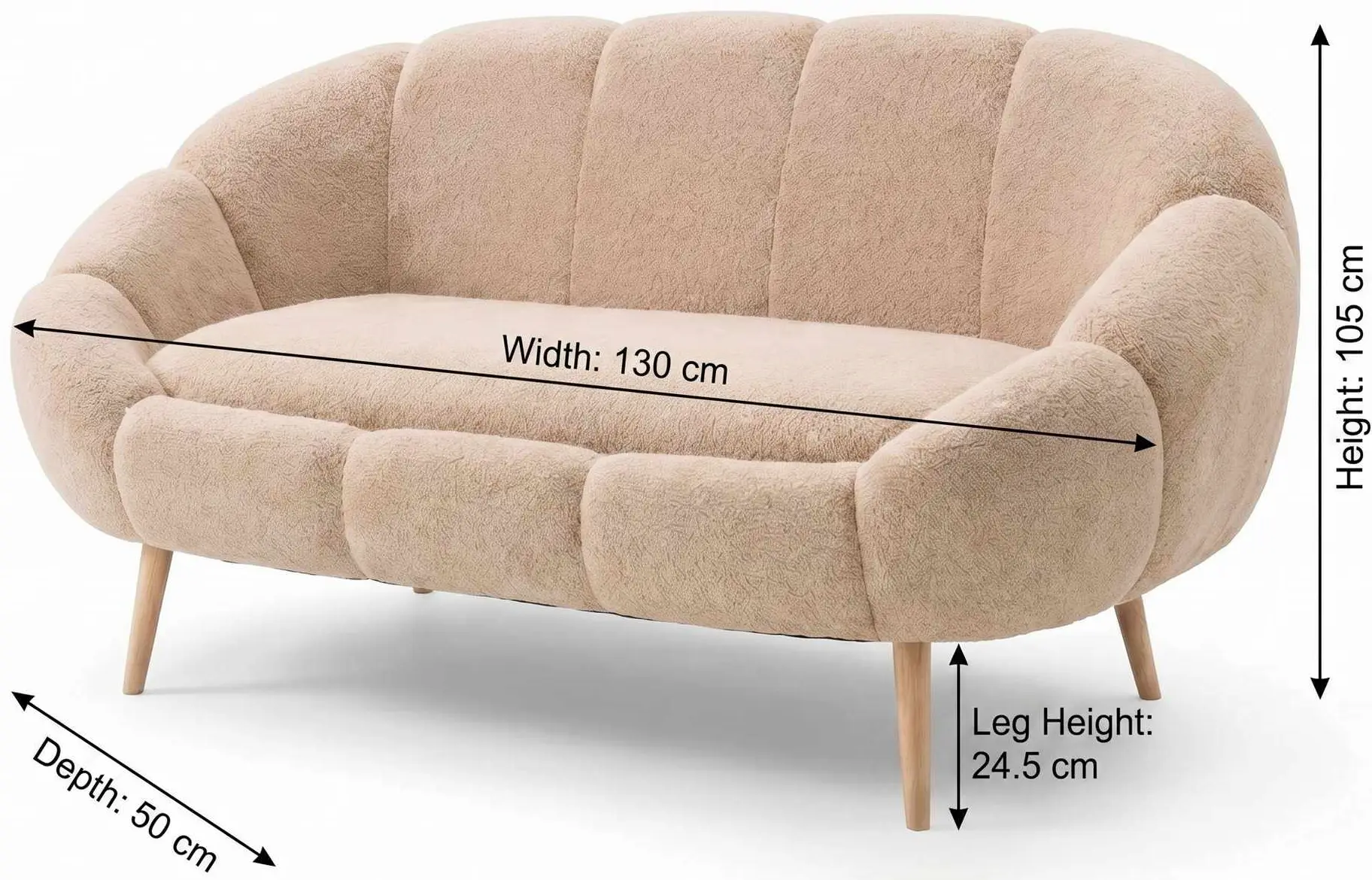 Canapea Mirage Meble Lida (Beige) - 3