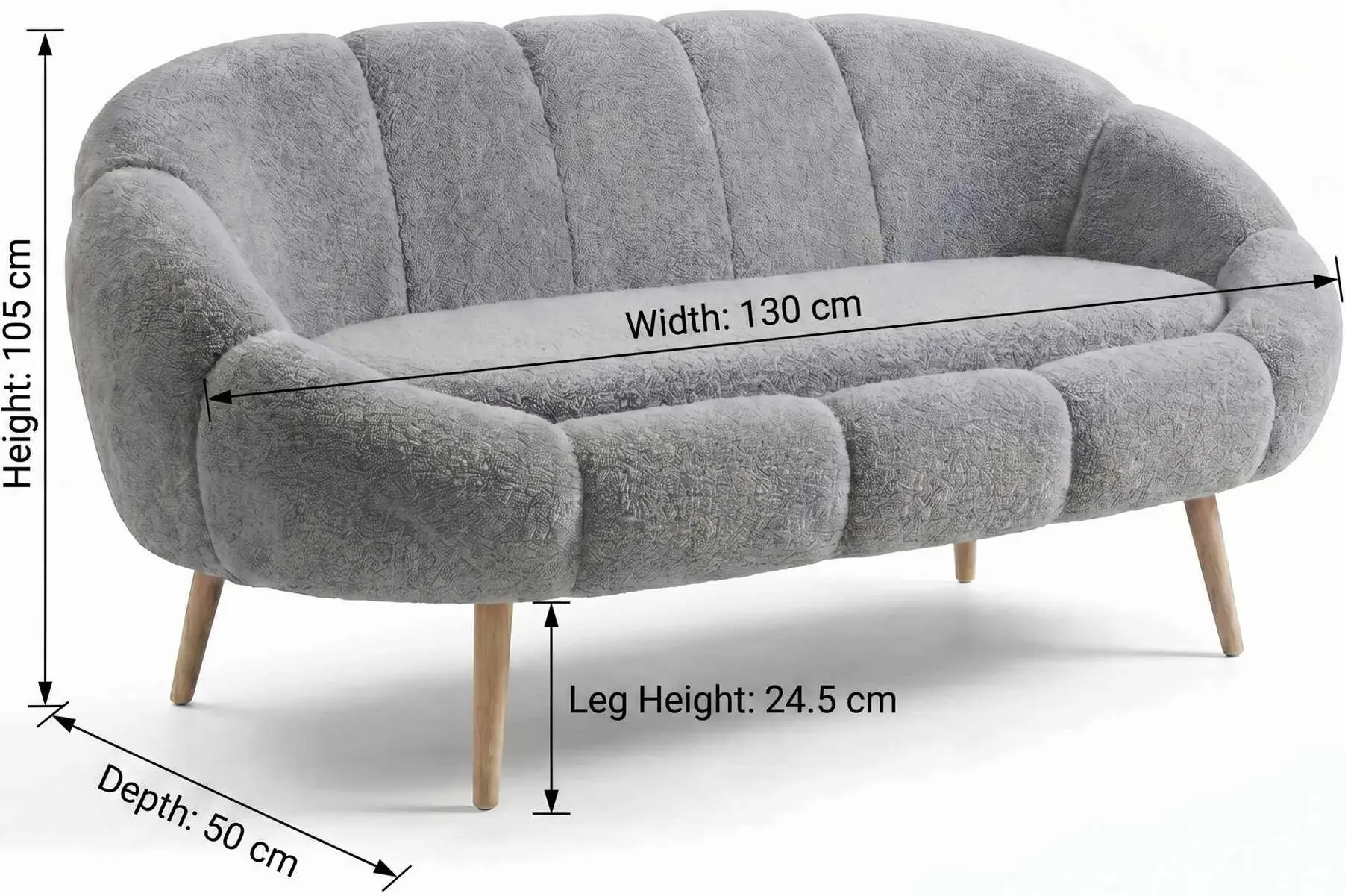 Canapea Mirage Meble Lida (Grey) - 3