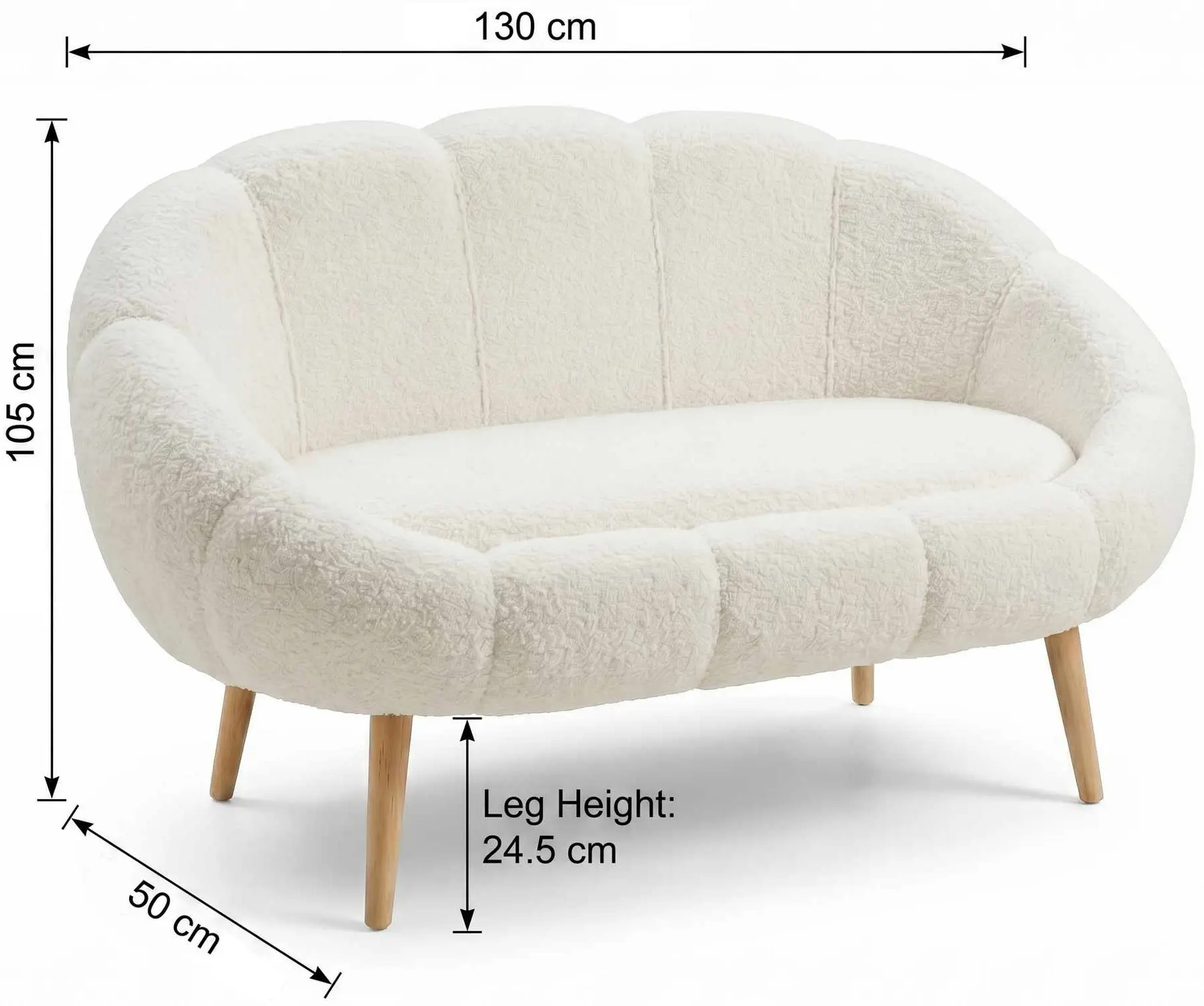 Canapea Mirage Meble Lida (White) - 3