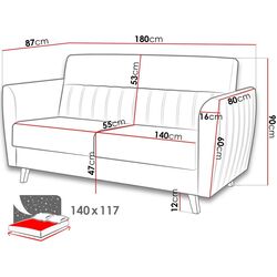 Canapea Mirjan24 Avril II/Azaria (Antique Pink) Thumb