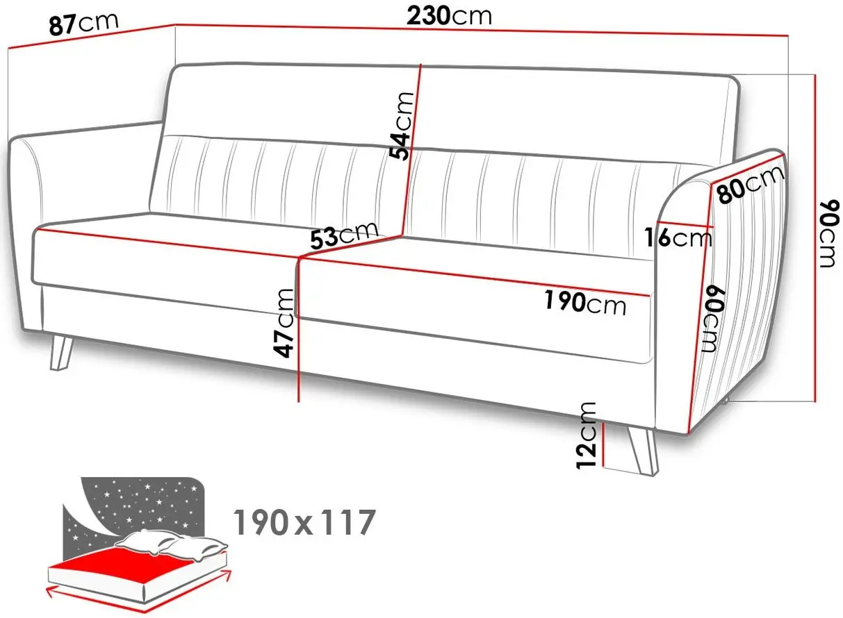 Canapea Mirjan24 Avril III/Azaria (Gray Light) - 7