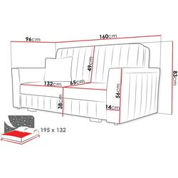 Canapea Mirjan24 Clivia Glam III/Viva (Gray Light) Thumb