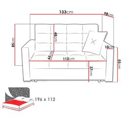 Canapea Mirjan24 Clivia/Viva Lux II (Gray) Thumb