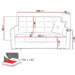 Диван Mirjan24 Clivia/Viva Lux III (Gray) Thumb