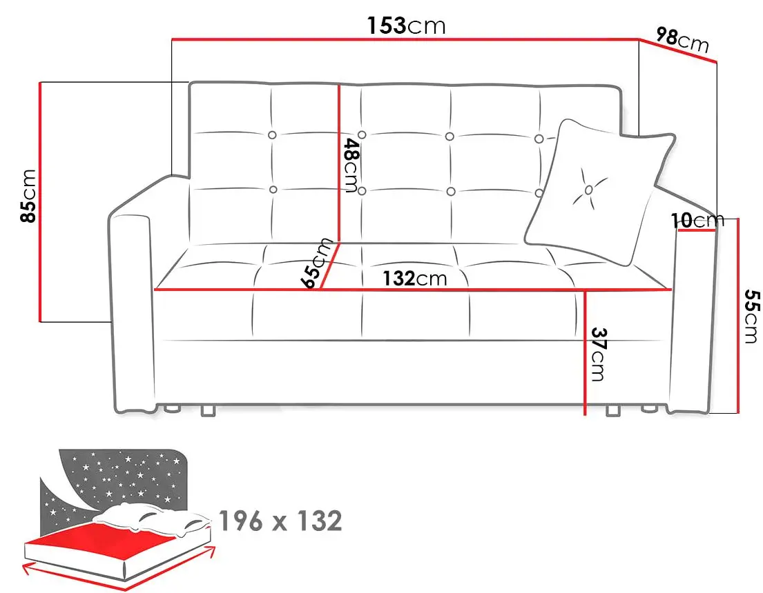 Диван Mirjan24 Clivia/Viva Lux III (Gray) - 4