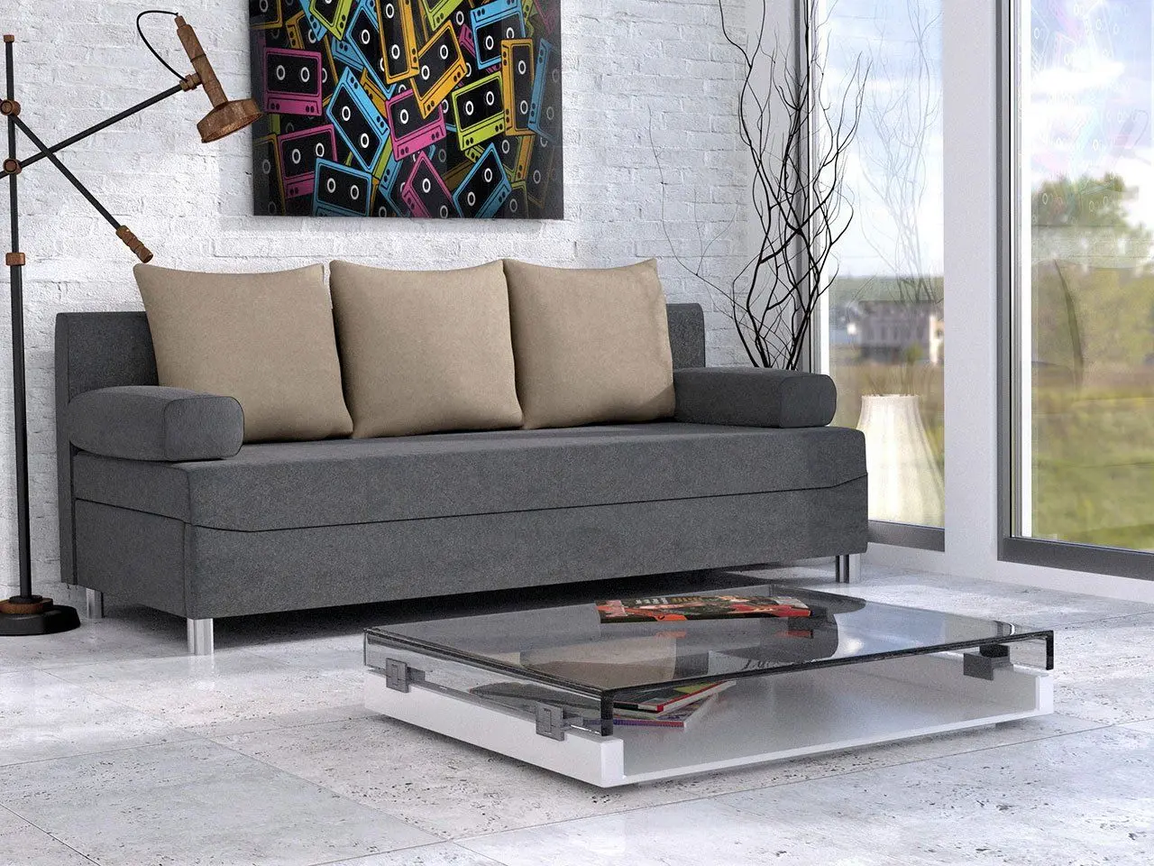 Canapea Mirjan24 Don/Dover (Gray/Beige) - 4