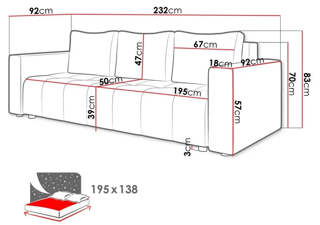 Canapea Mirjan24 Elkian/Martina (Gray) - 2