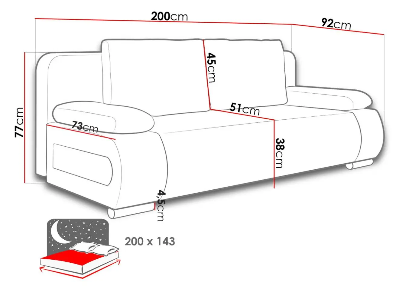 Canapea Mirjan24 Ernas/Emma (Gray) - 5