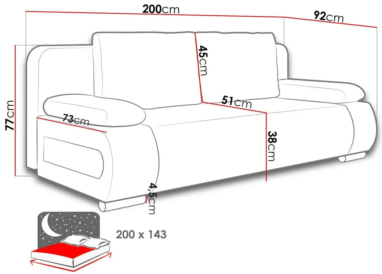 Canapea Mirjan24 Ernas/Emma Sztruks Paros 01/Poso 100 (Cream/Gray Light) - 2
