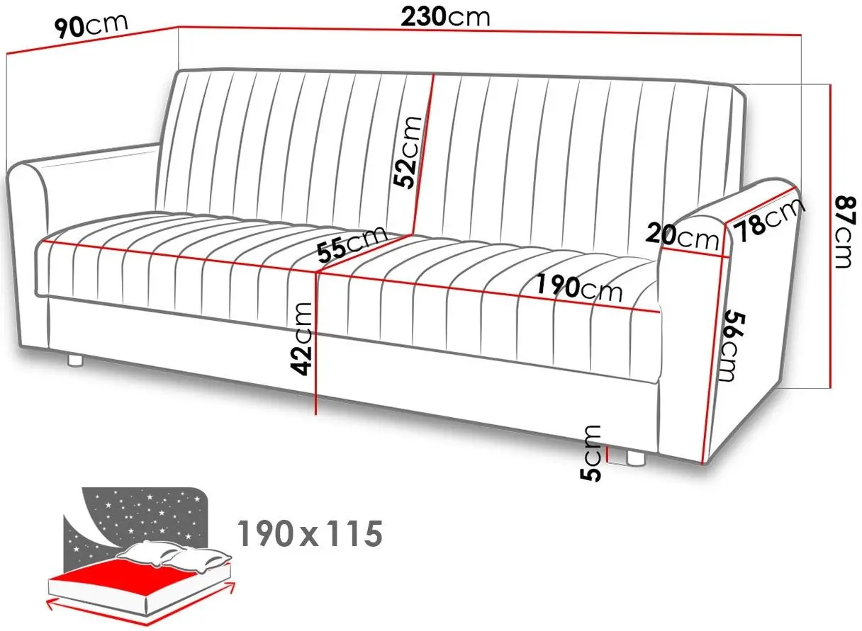 Canapea Mirjan24 Goldea/Molly (Green) - 8