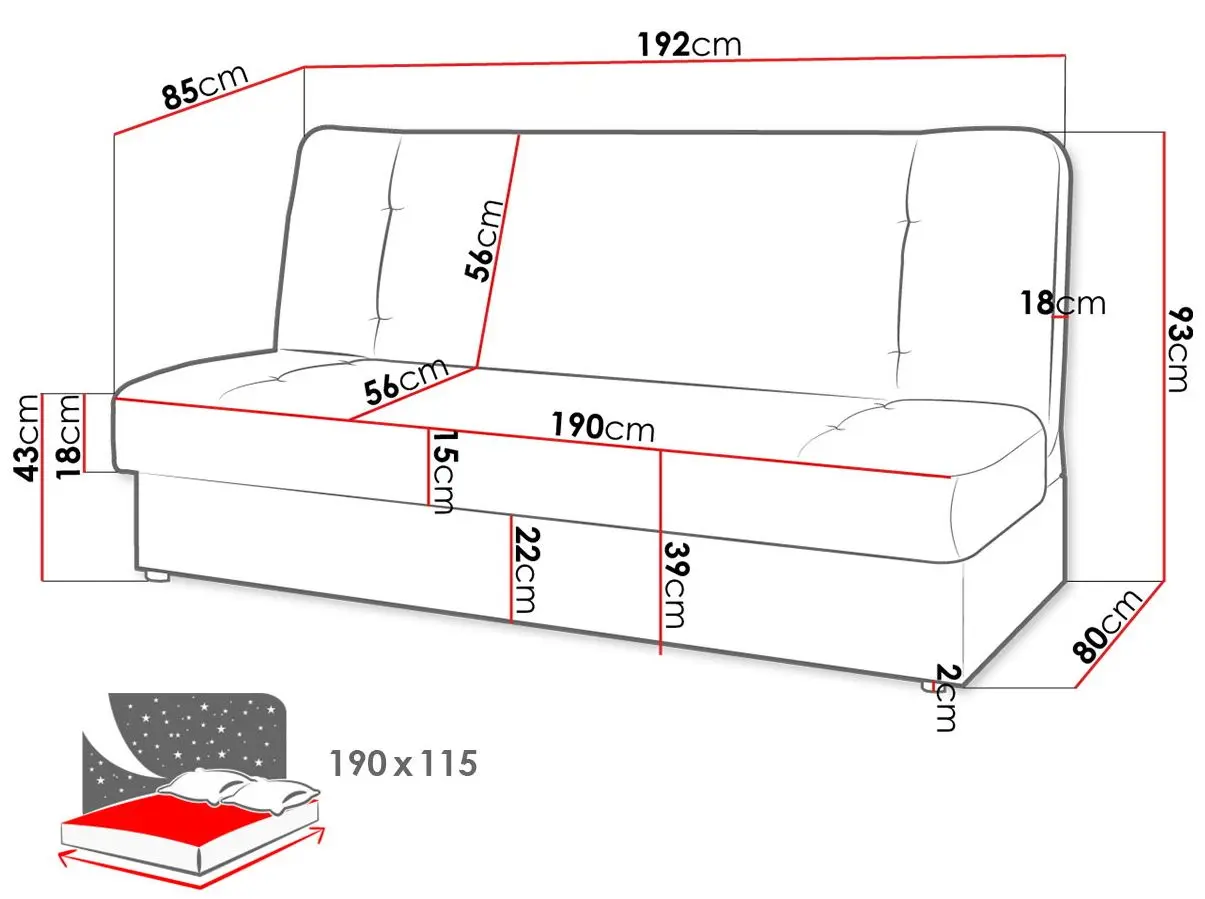 Canapea Mirjan24 Limanda/Zelka (Light Brown) - 4