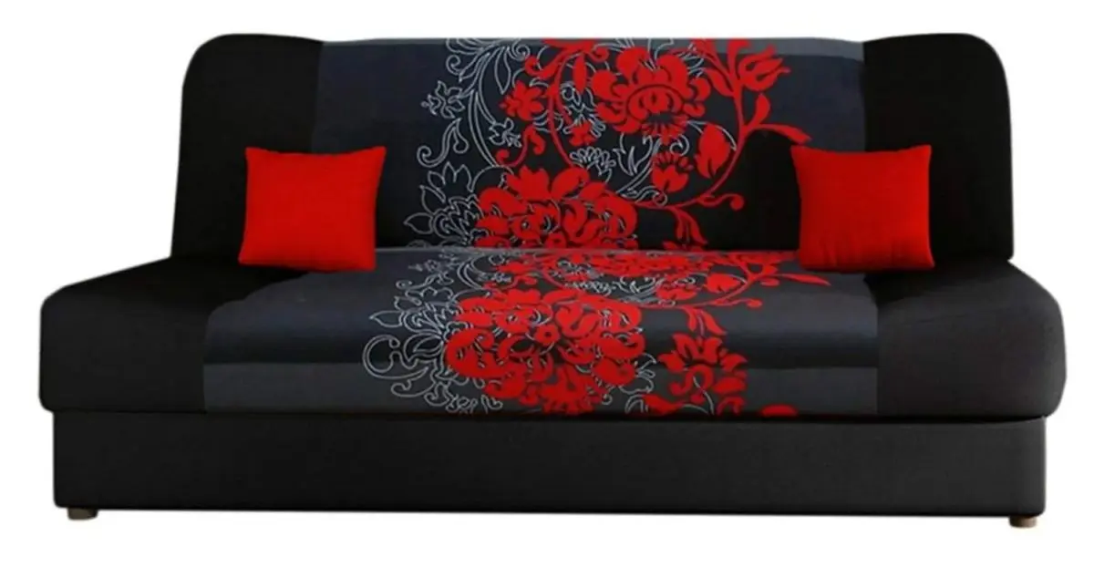 Canapea Mirjan24 Mario Sving/Jonas (Black/Gray/Red)