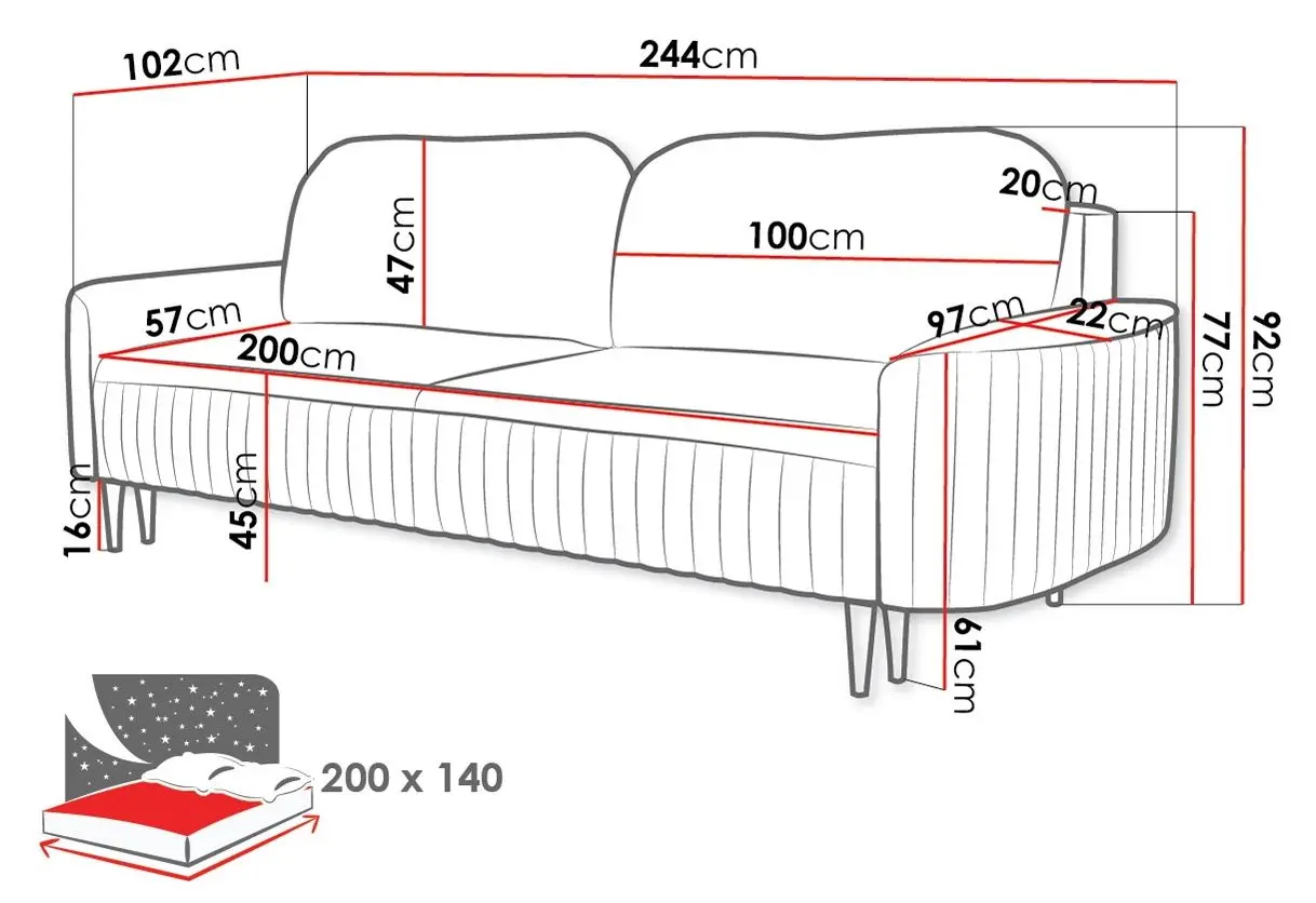Canapea Mirjan24 Nerpo/Vena (Gray) - 2