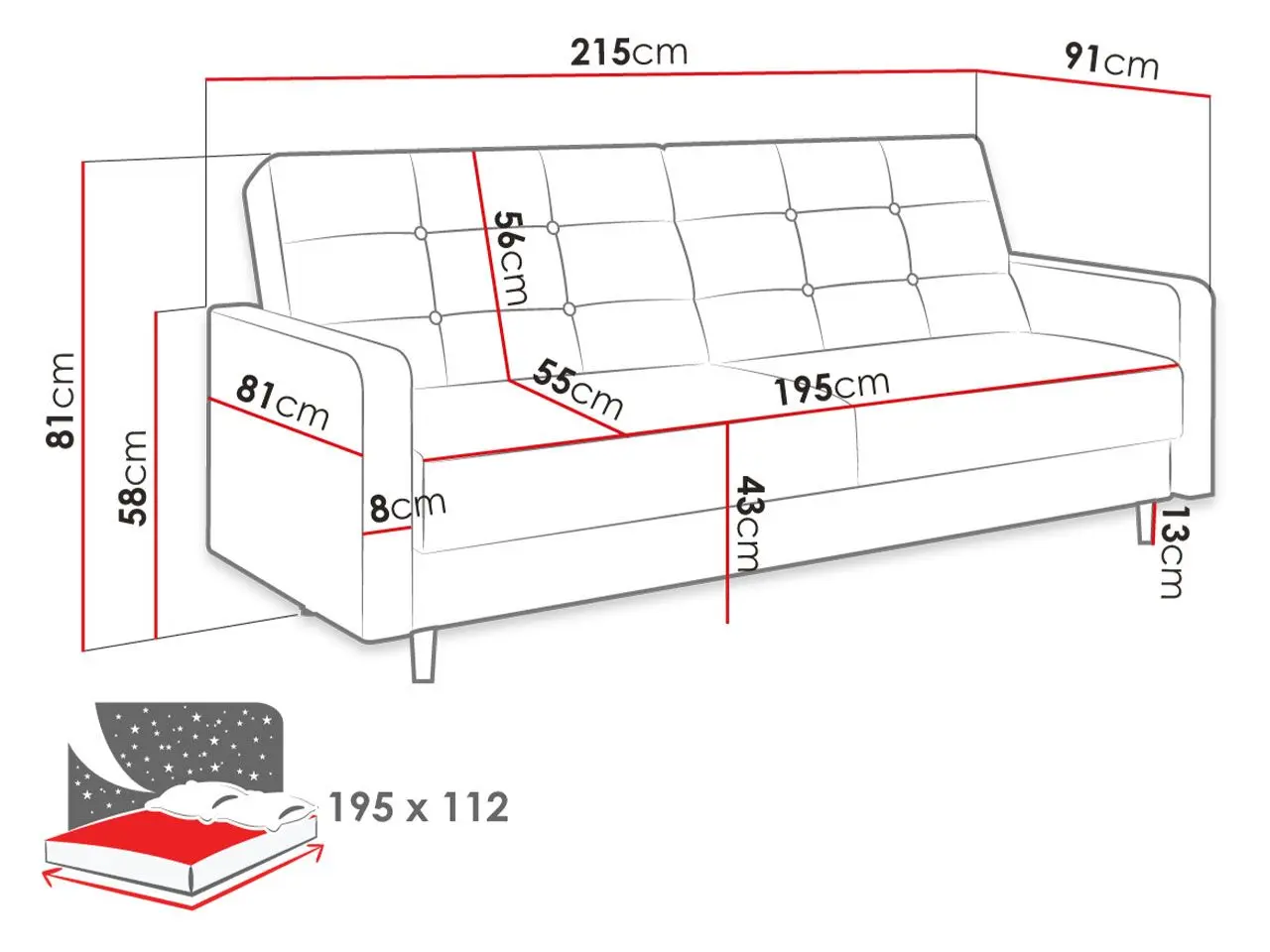Canapea Mirjan24 Salub/Carmen (Beige) - 7