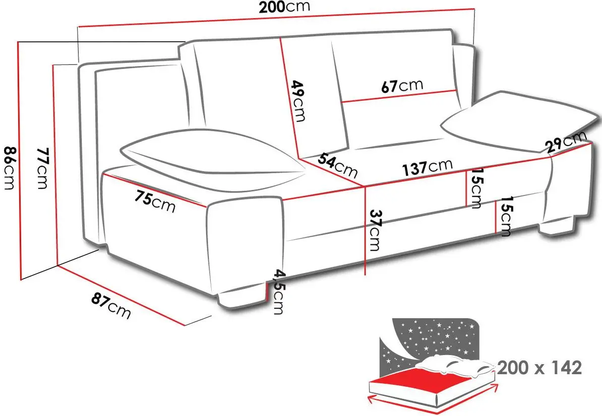 Canapea Mirjan24 Sarel/Laura (Light Brown) - 5