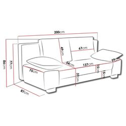 Canapea Mirjan24 Sarel Sale/Laura (Dark Gray) Thumb