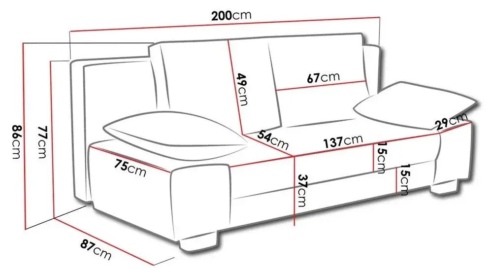 Canapea Mirjan24 Sarel Sale/Laura (Dark Gray) - 3