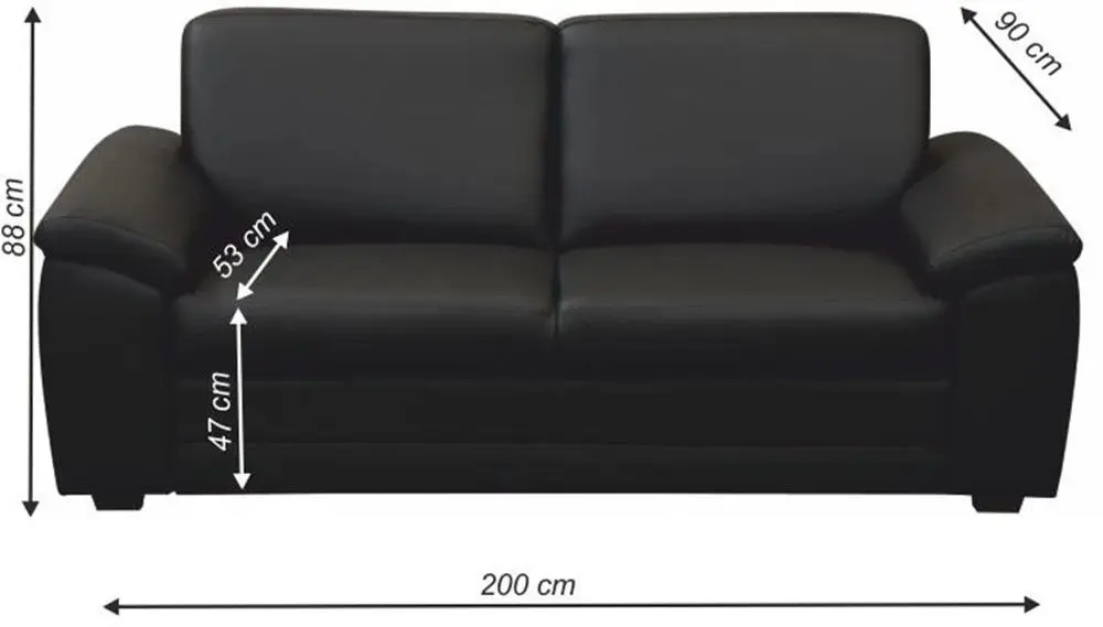 Canapea Mobhaus Biter (Black) - 2