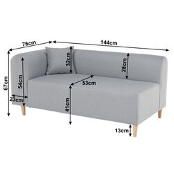 Диван Mobhaus Broken Left (Gray) Thumb