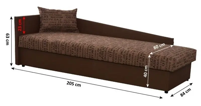 Canapea Mobhaus Judit Right (Brown)