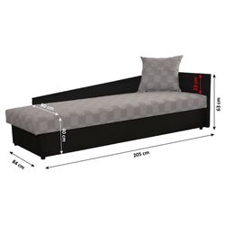 Диван Mobhaus Judit Right (Black/Gray) Thumb